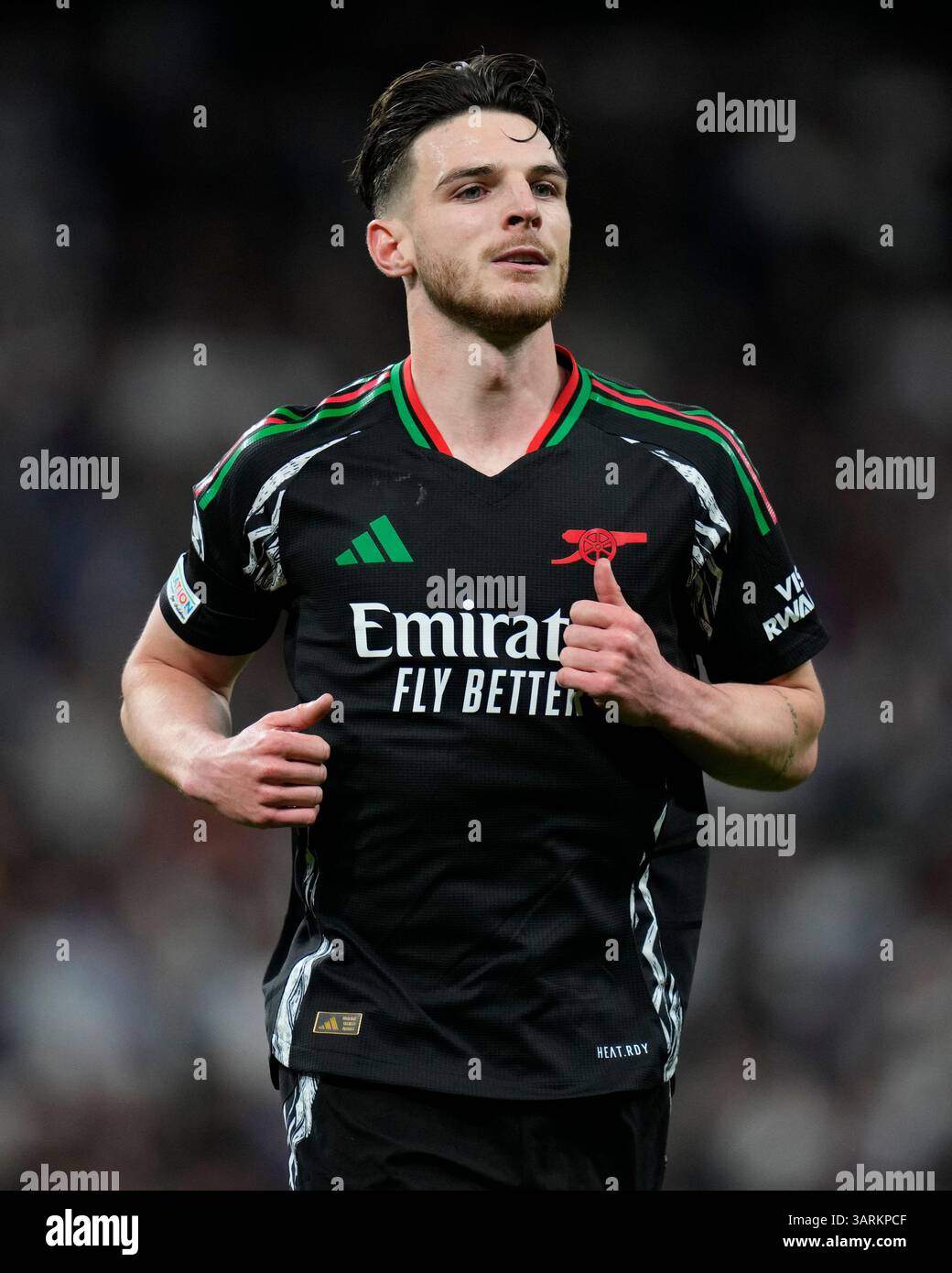 Madrid, Spain. 16th Apr, 2025. Declan Rice of Arsenal FC during the ...