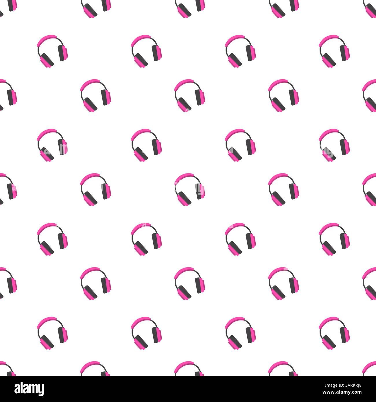Colorful headphone pattern on white Stock Vector