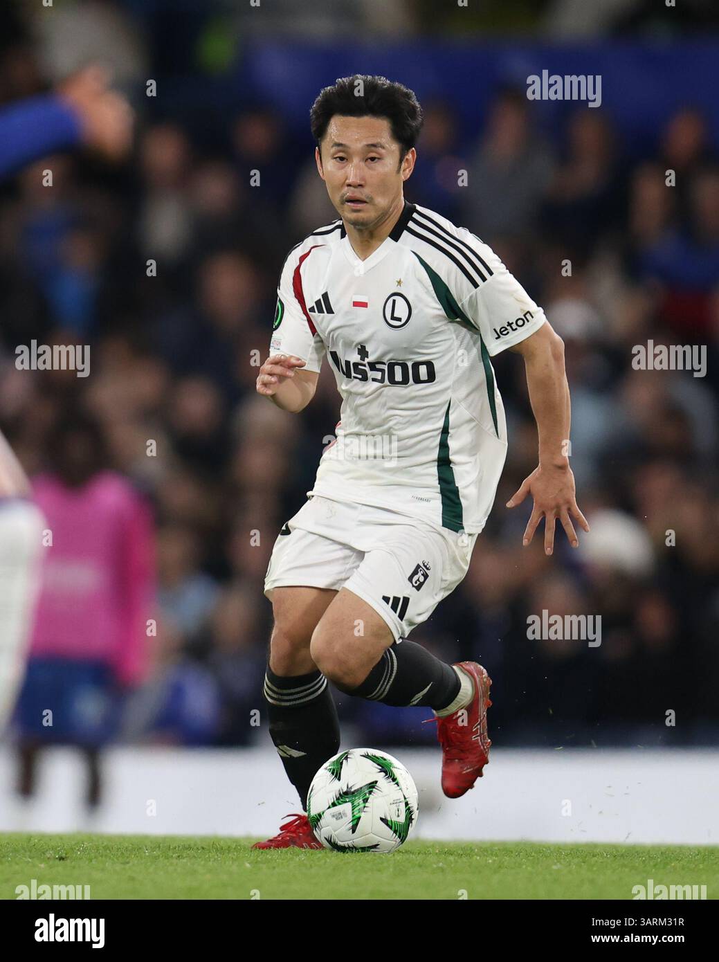 London, UK. 17th Apr, 2025. London, England, April 17th 2025: Ryoya Morishita of Legia Warszawa during the UEFA Conference League match between Chelsea and Legia Warszawa at Stamford Bridge in London, England (Alexander Canillas/SPP) Credit: SPP Sport Press Photo. /Alamy Live News Stock Photo
