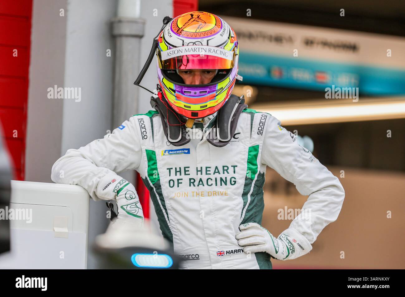 Imola, Italy, 17 April 2025,#007 Aston Martin Thor Team (GBR) Aston Martin Valkyrie (Hypercar) driven by Harry Tincknell (GBR), during the 6 Hours of Imola, the second round of the 2025 FIA WEC Championship, at the Autodromo Enzo & Dino Ferrari in Imola, Italy, from 16 to 20 April 2025. Credit: Kristof Vermeulen Photography/Alamy Live News Stock Photo