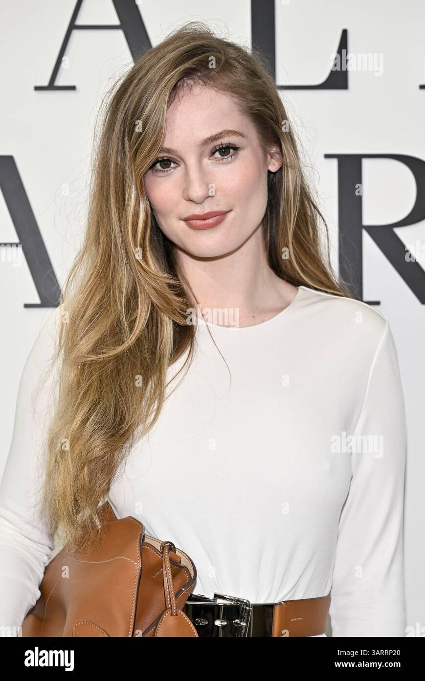 Hannah Dodd attends the Ralph Lauren Fall 2025 presentation on Thursday ...