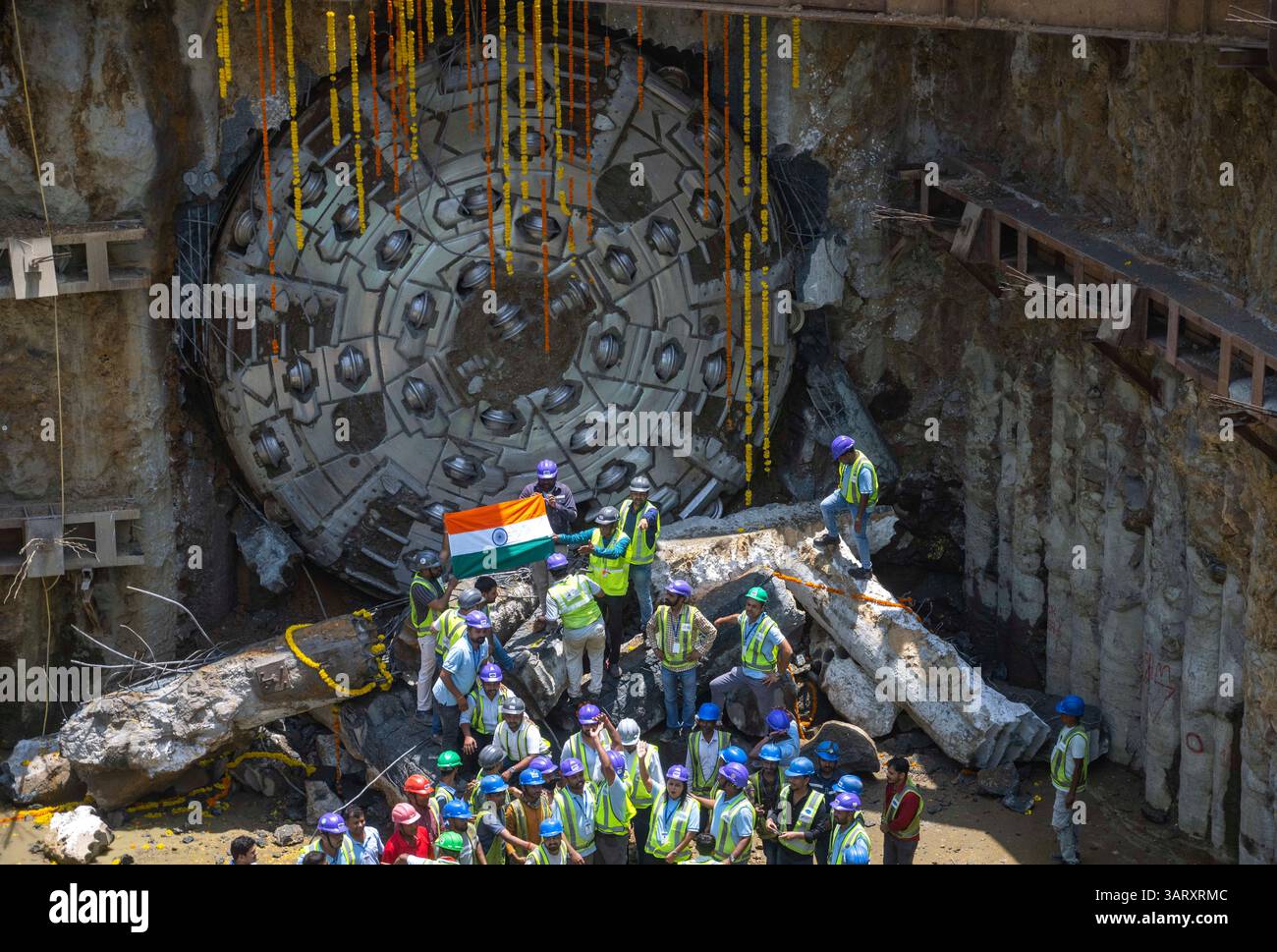 Mumbai, India. 17th Apr, 2025. MUMBAI, INDIA - APRIL 17: The first TBM ...