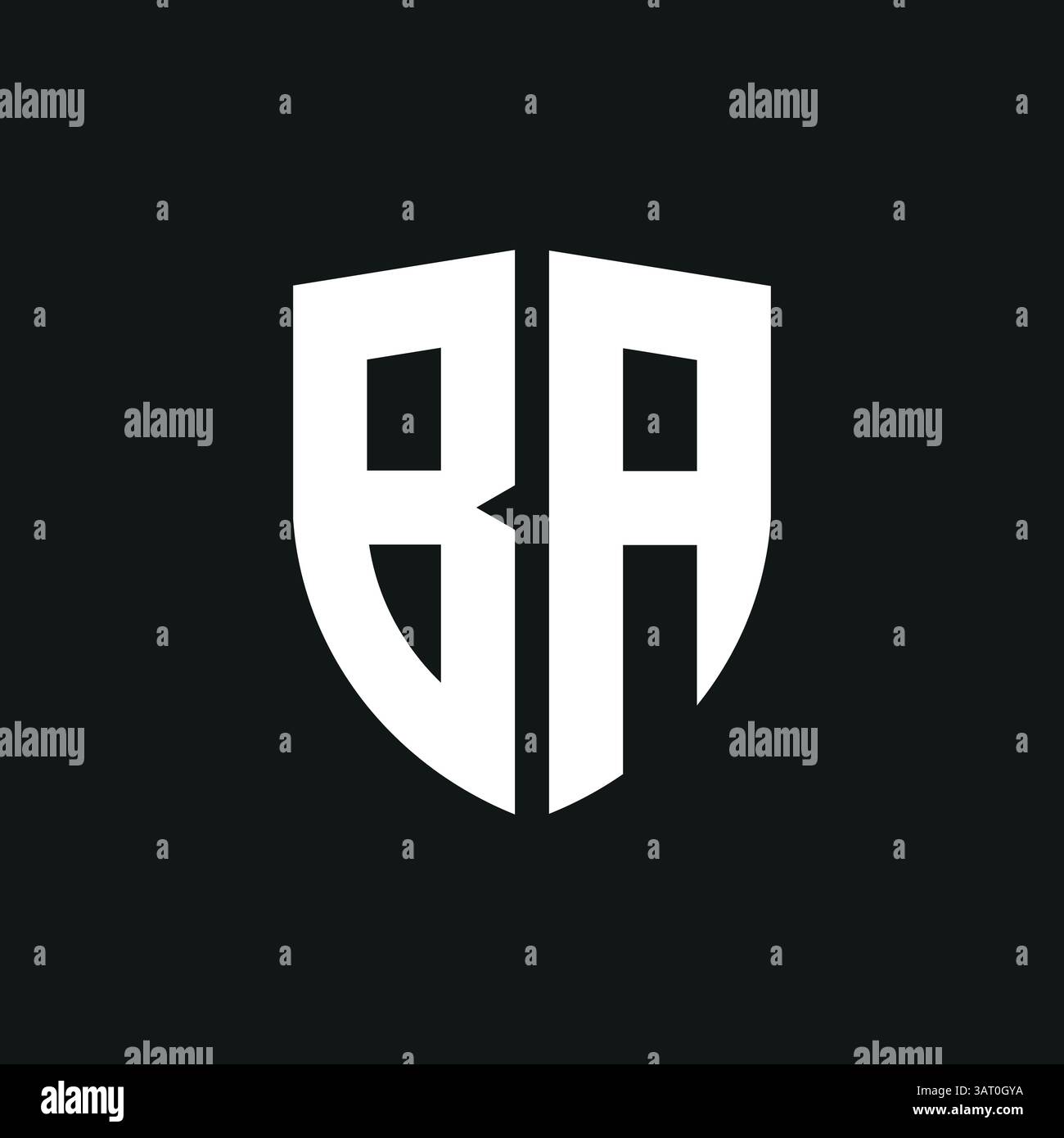 Letter ab or ba logo template Stock Vector