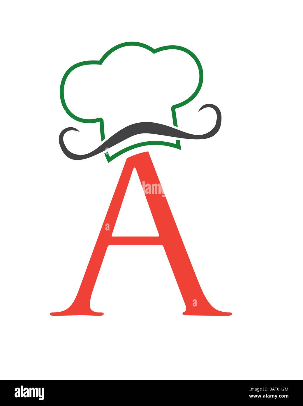 Initial Letter A Chef Hat Symbol For Restaurant Logo Design Vector Template Stock Vector