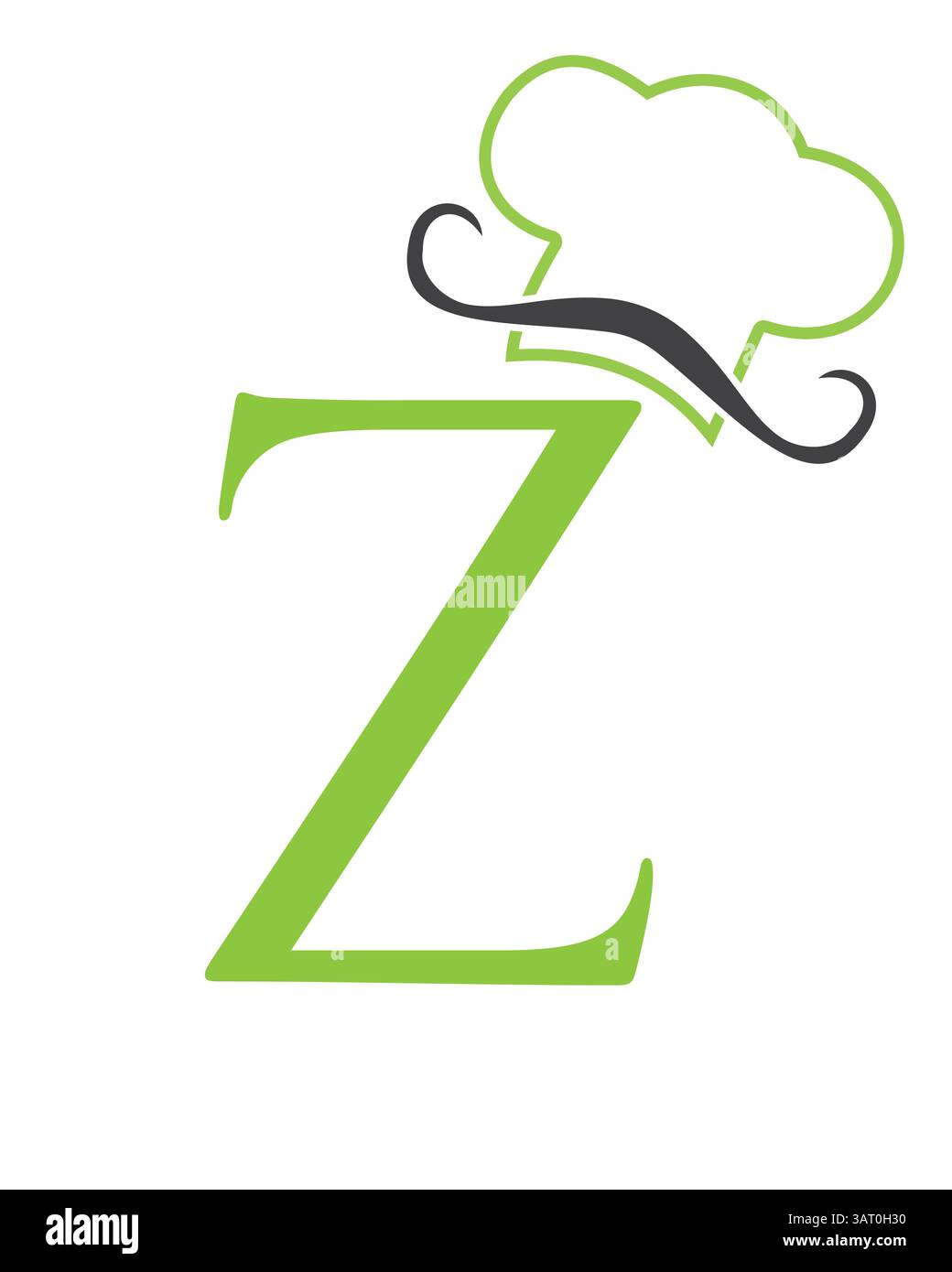 Initial Letter Z Chef Hat Symbol For Restaurant Logo Design Vector Template Stock Vector