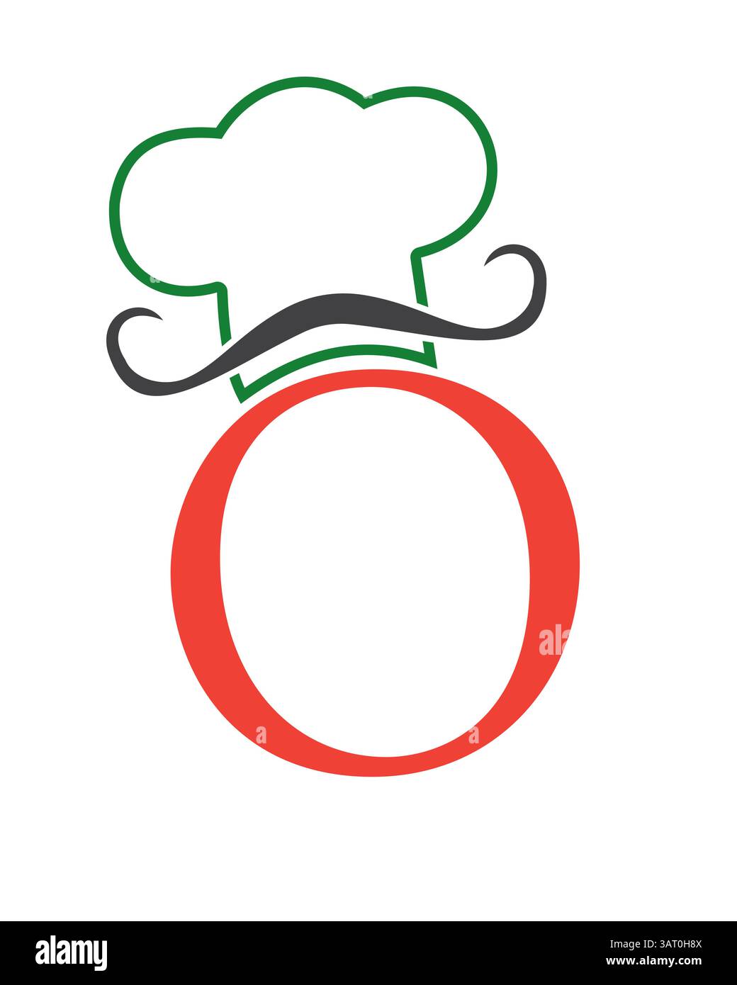 Initial Letter O Chef Hat Symbol For Restaurant Logo Design Vector Template Stock Vector
