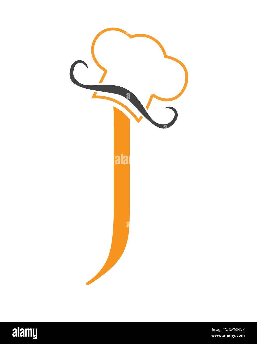 Initial Letter J Chef Hat Symbol For Restaurant Logo Design Vector Template Stock Vector