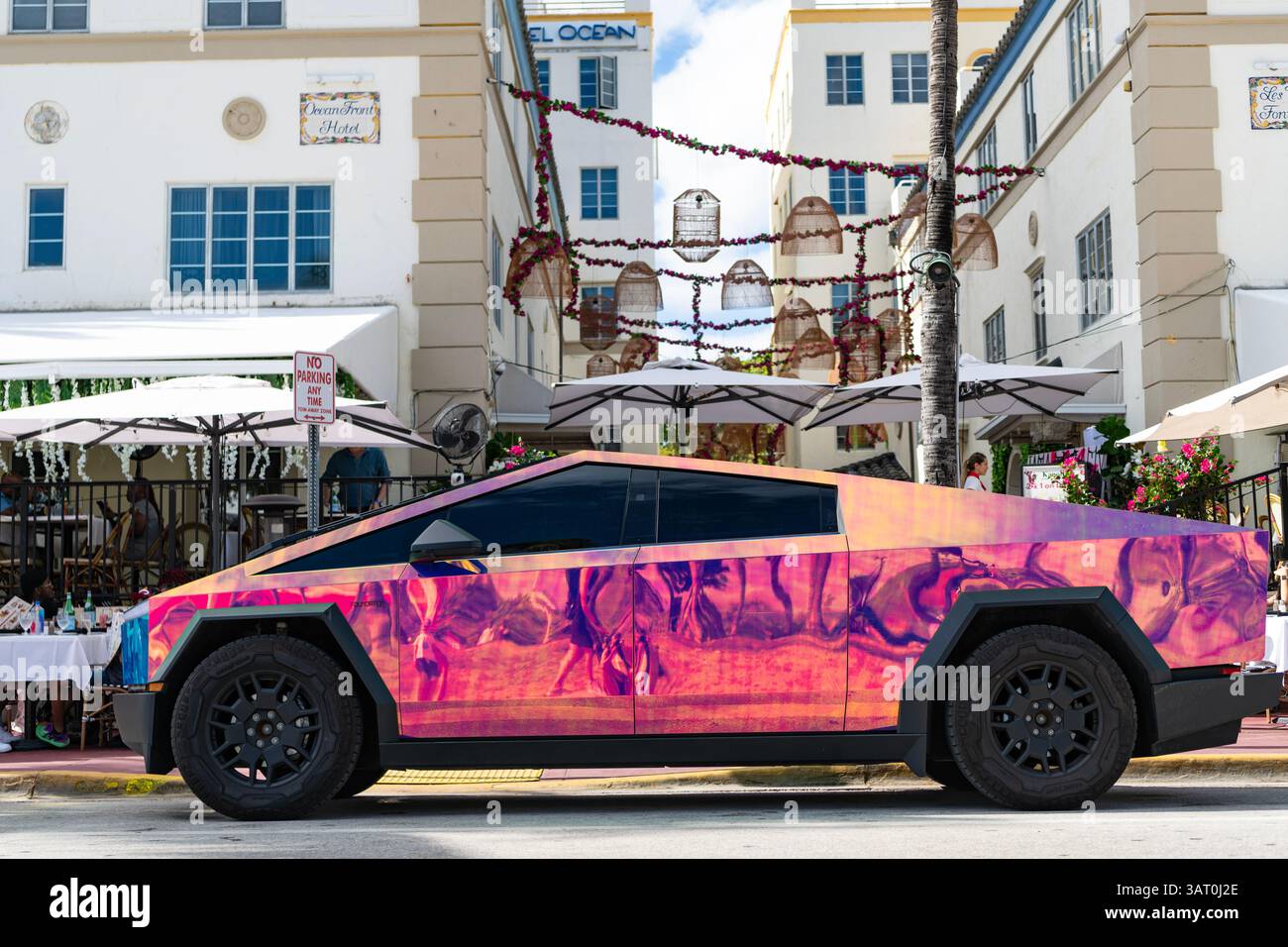 Tesla Cyberside Miami, Florida, USA - December 08, 2024: Electric car of Tesla ...