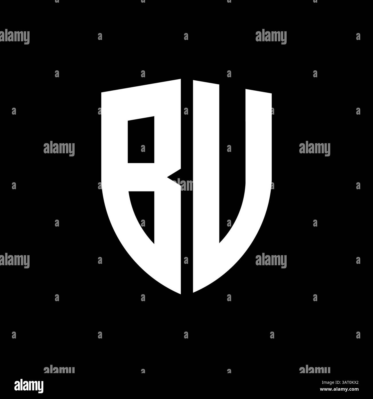 Letter bu or ub logo template Stock Vector