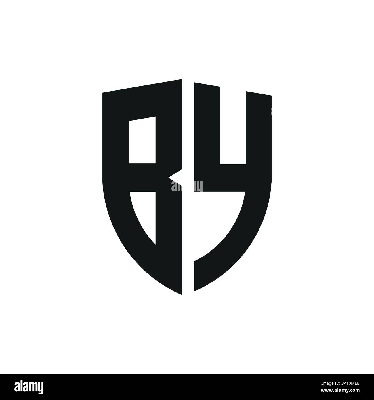 Letter by or yb logo template Stock Vector