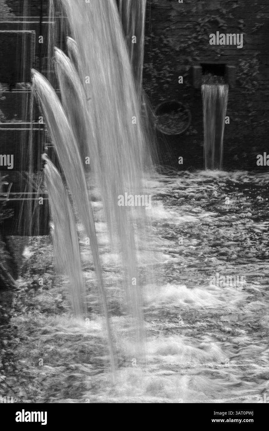 Waterfall in the garden Stock Photo