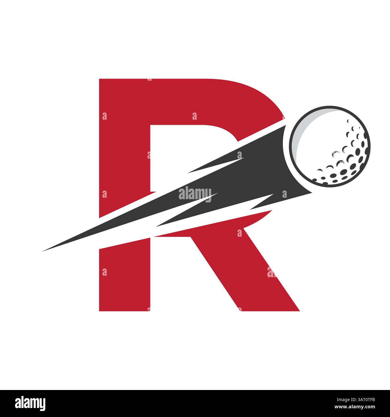 Initial Letter R Golf Logo Design With Speed Icon. Hockey Sports ...