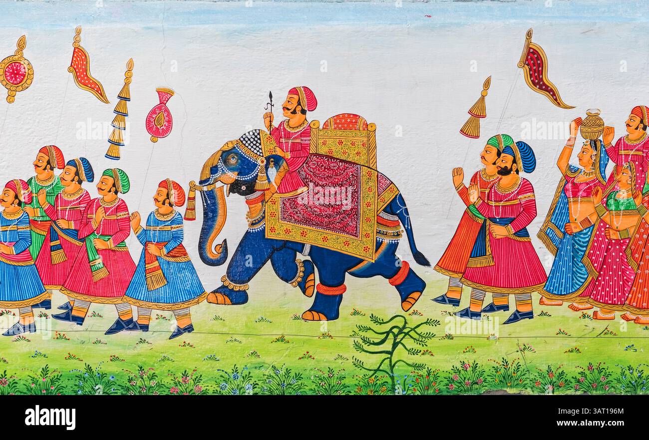 Wall painting india hi-res stock photography and images - Alamy