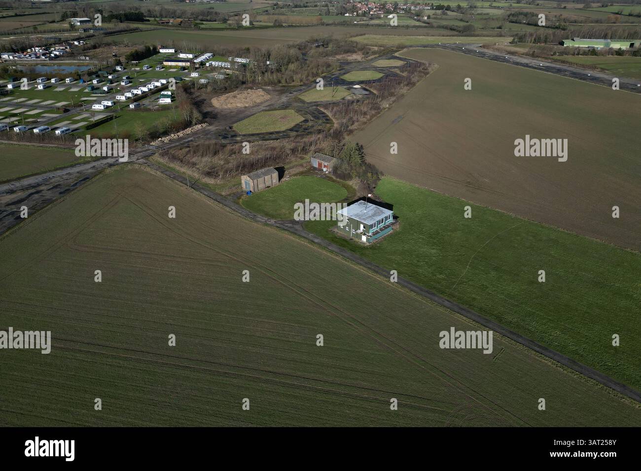 aerial view of RAF Wombleton control tower north Yorkshire,World war ...