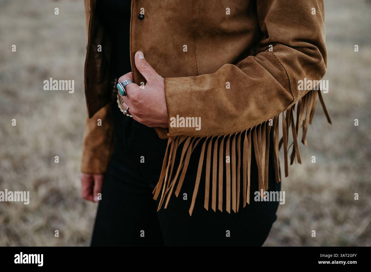 Élodie Brown Cut Out Floral Suede Jacket