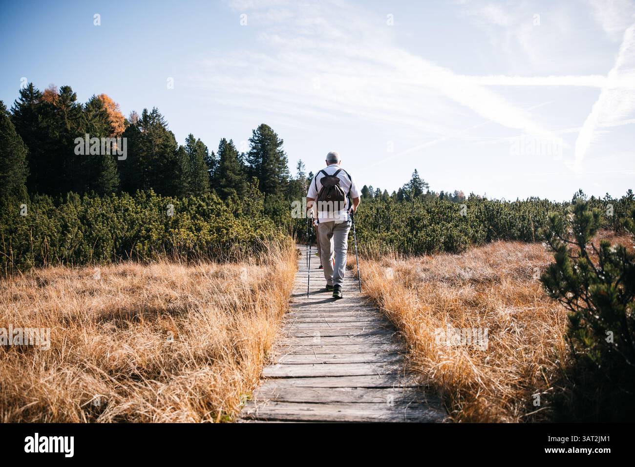 Older man hiking through scenic hi-res stock photography and images - Alamy