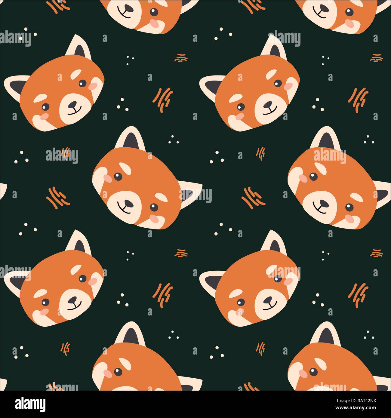 Red Panda Pattern Background Red panda drawing hi-res stock photography and images - Alamy
