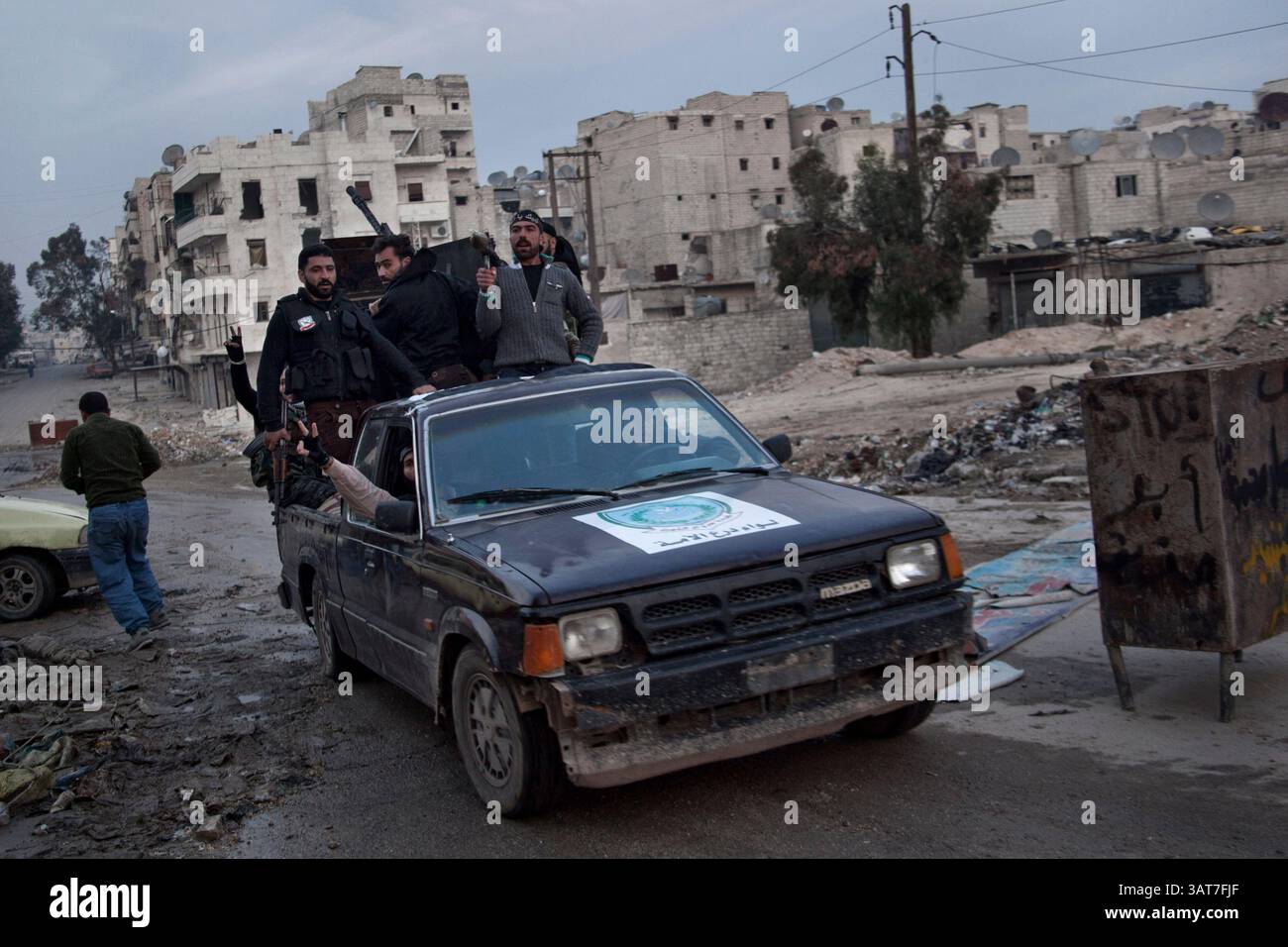 Syrian Machine Truck mounted anti aircraft gun hi-res stock photography and images - Alamy