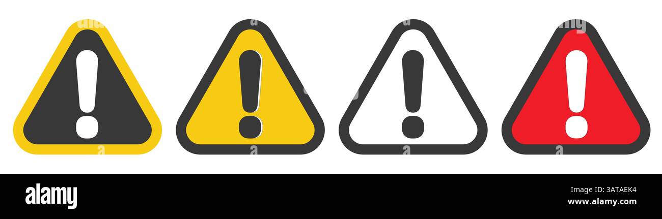Warning Label Exclamation Caution warning sign. Exclamation marks. Alert sign, warning, safety ...