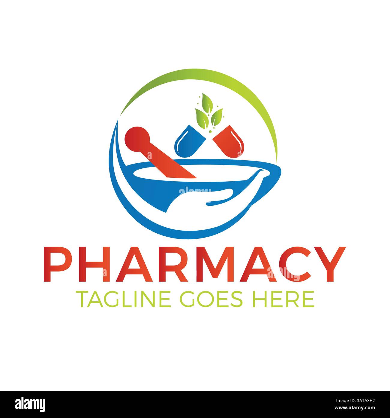 Pharmacy Herbal Medical Medicine Logo Design Vector. Illustration EPS ...