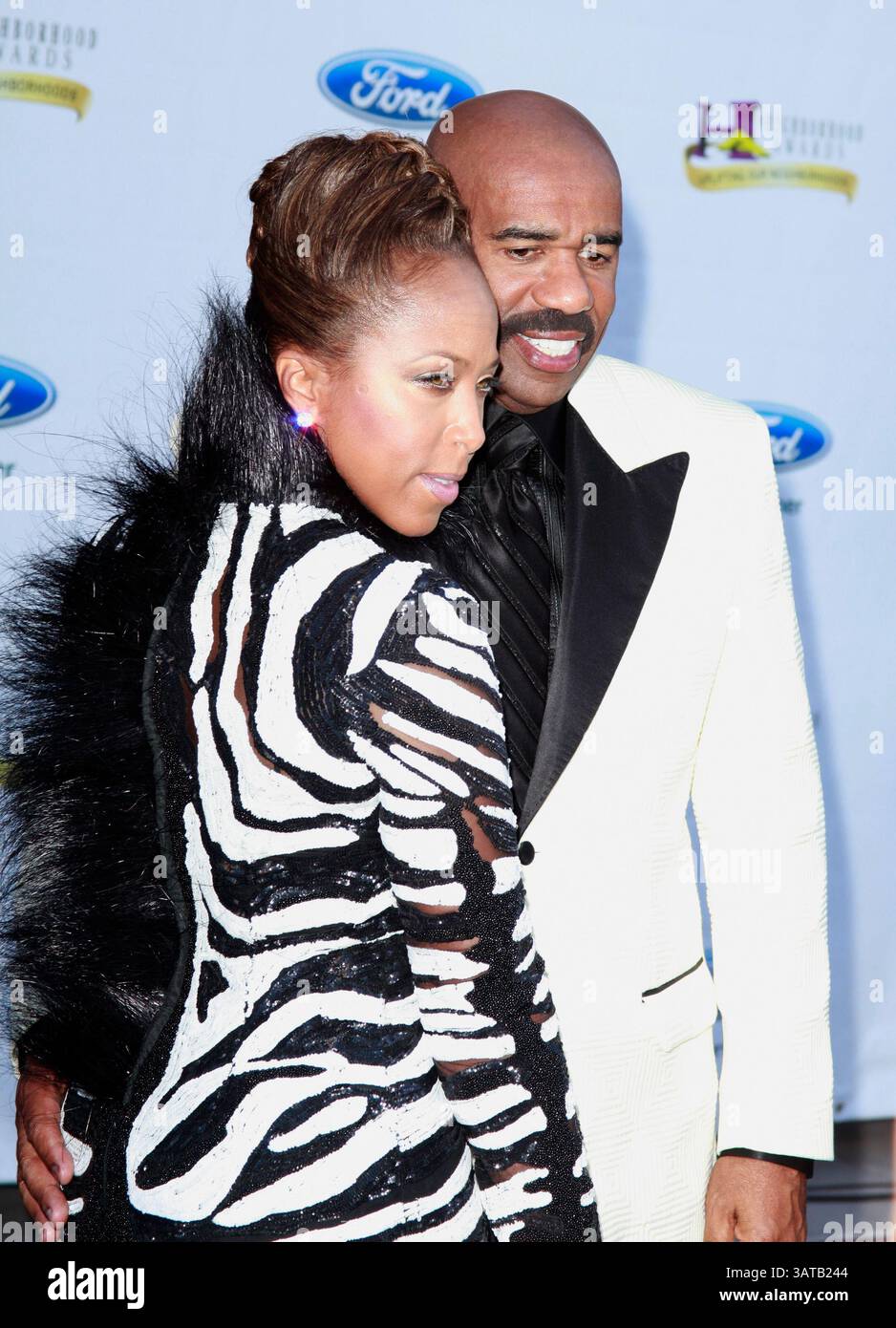 TV Host Steve Harvey with his wife Marjorie attending the Elie Saab's  Spring-Summer 2016 Women's collection presentation held Espace Ephemere  Tuilerie in Paris, France, on October 03, 2015. Photo by Laurent  Zabulon/ABACAPRESS.COM, image size:938x1390