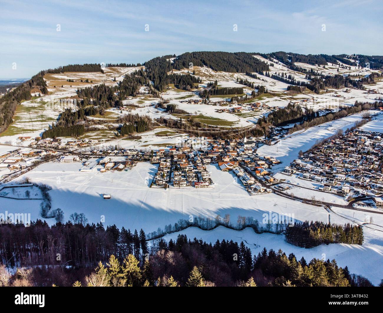 Missen Winterlandschaft in Missen im Allgäu, Bayern, Deutschland Winter im ...