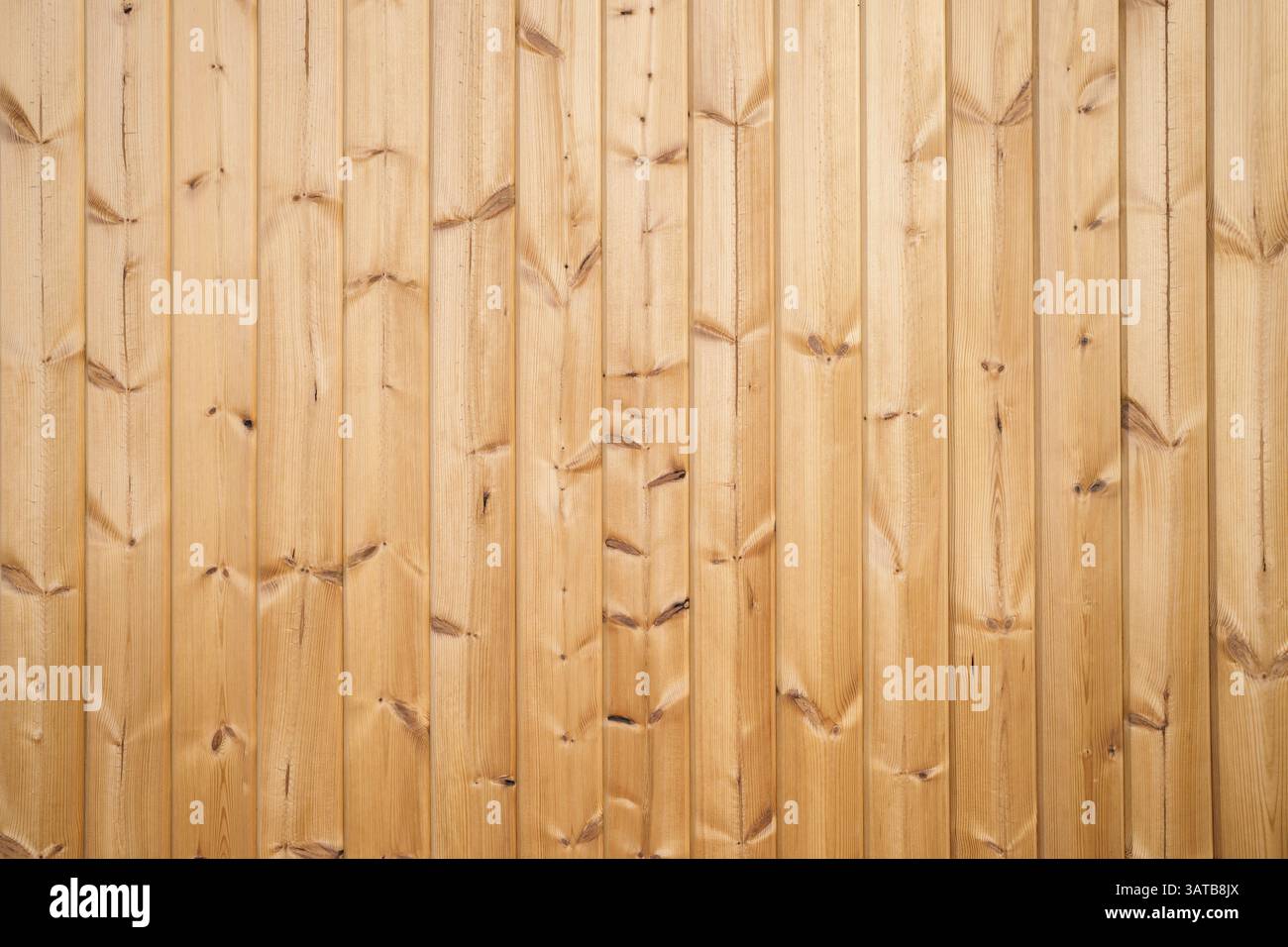 Wooden facade made from thermowood Stock Photo