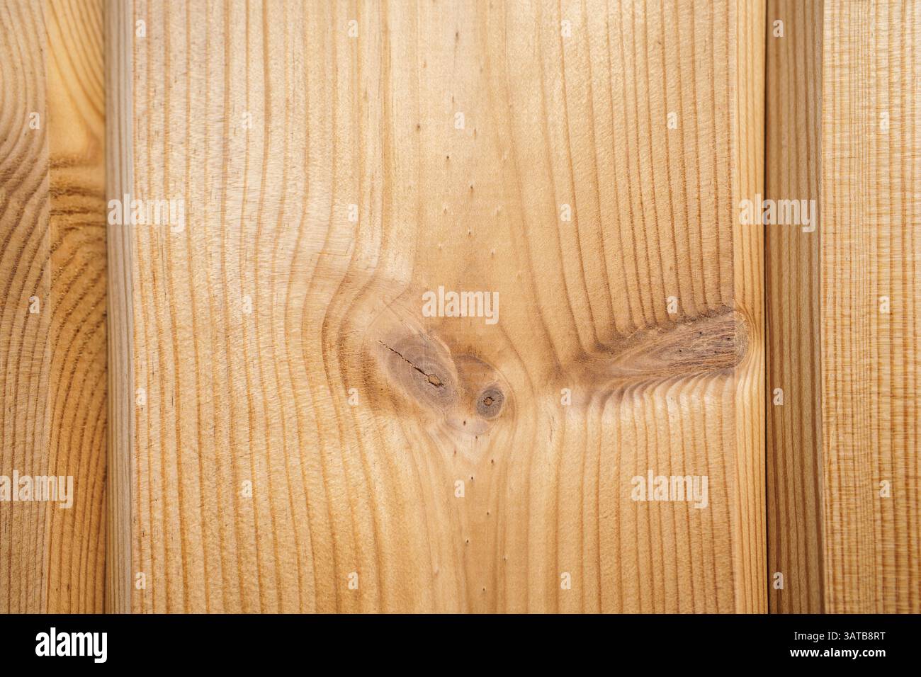 Wooden facade made from thermowood Stock Photo