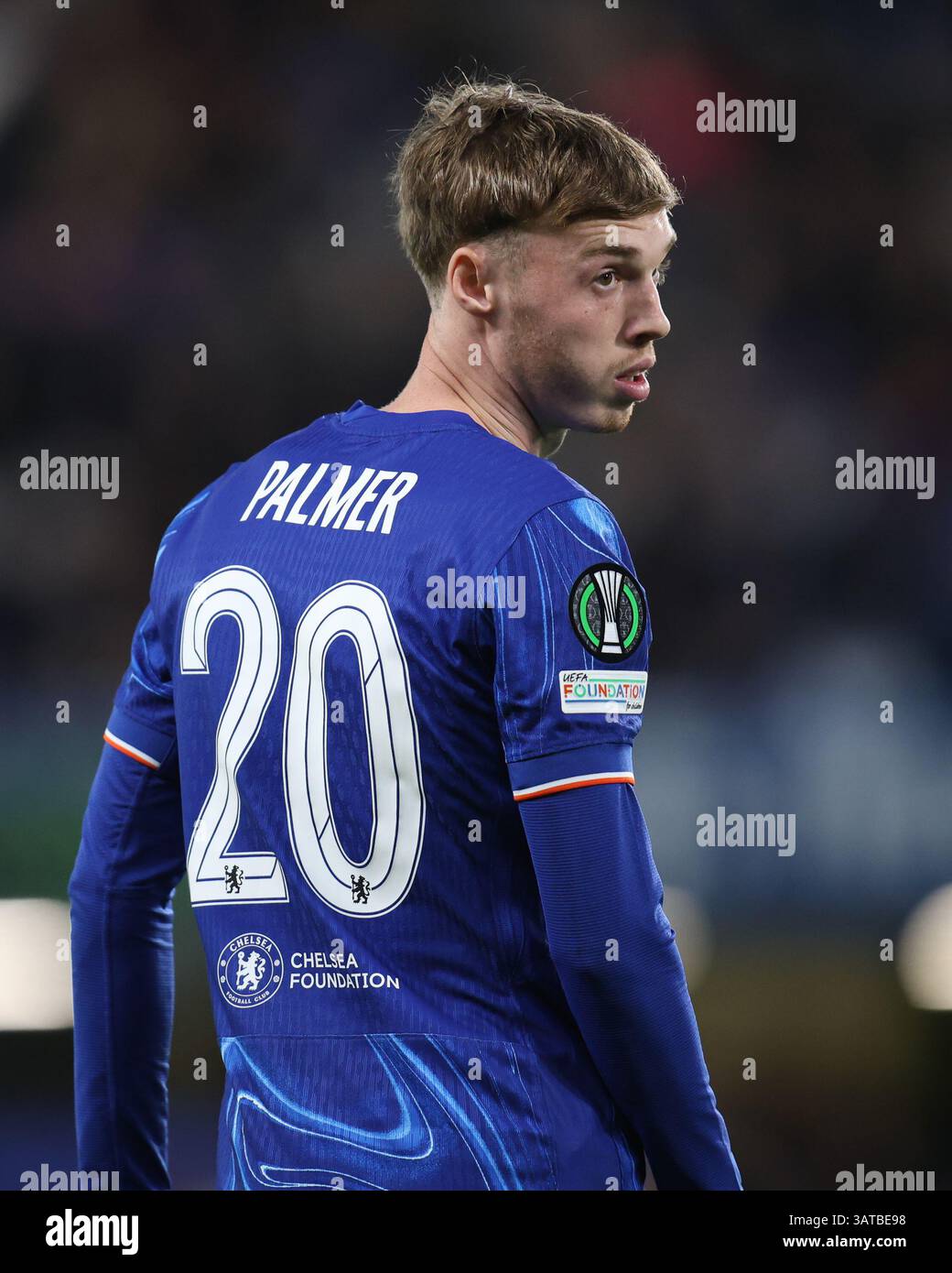 London, UK. 17th Apr, 2025. London, England, April 17th 2025: Cole Palmer of Chelsea during the UEFA Conference League match between Chelsea and Legia Warszawa at Stamford Bridge in London, England (Alexander Canillas/SPP) Credit: SPP Sport Press Photo. /Alamy Live News Stock Photo