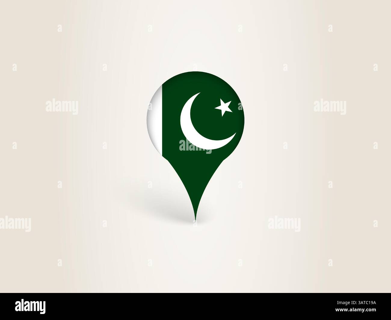 Pin Icon with Pakistan National Flag. Location Marker Icon Stock Vector ...