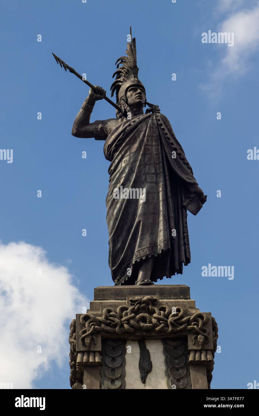 Mexican Ruler Mexico City, Mexico - November 14, 2024: Monument to Cuauhtemoc is an ...