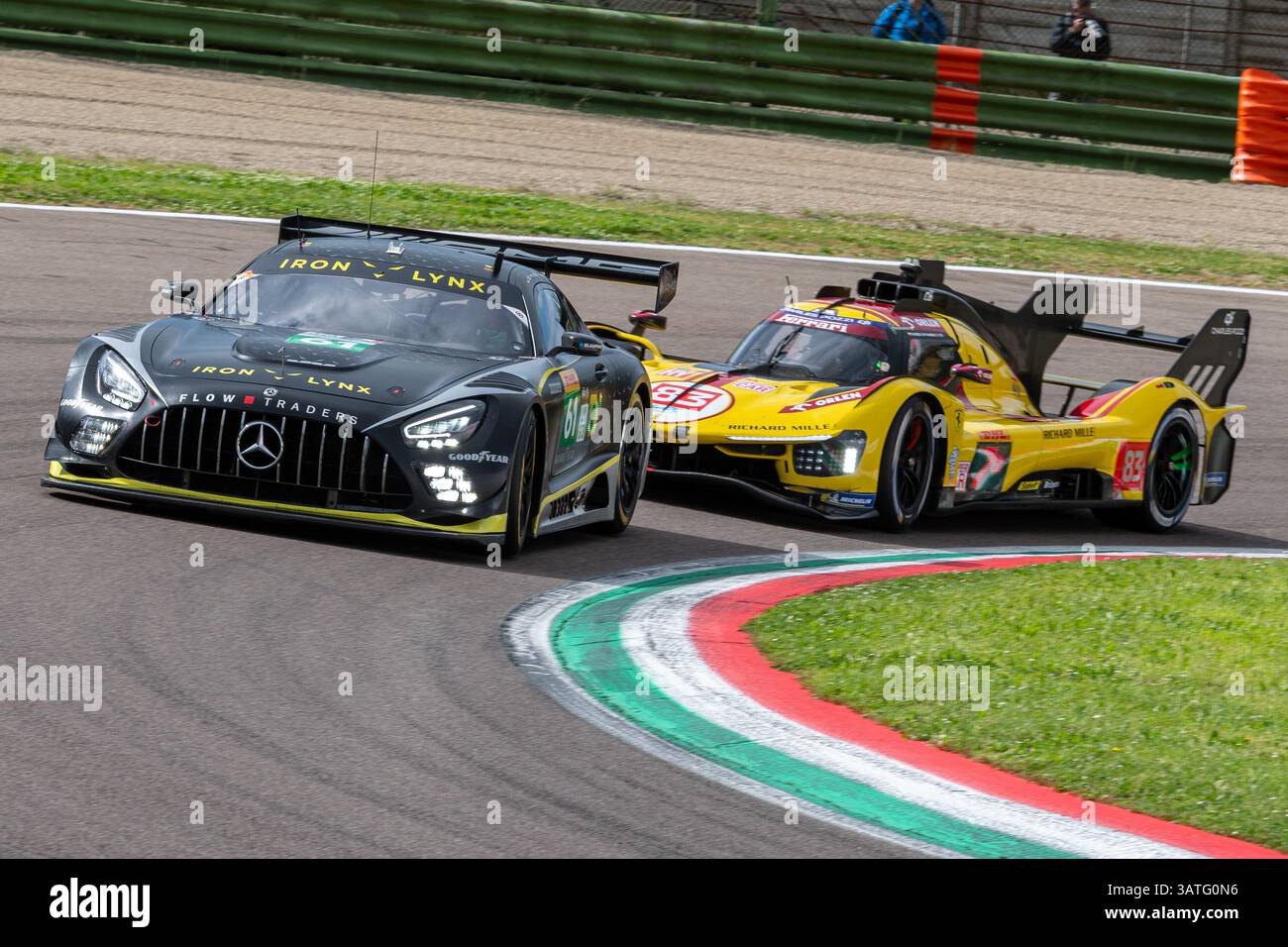 Imola, Italy. 18 April, 2025. IRON LYNX #61 LMGT3 (RIED, HODENIUS ...