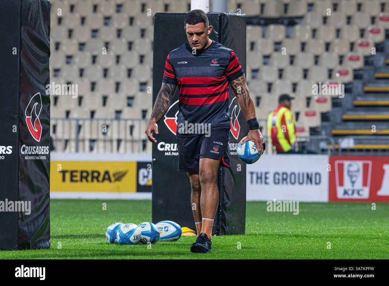 Christchurch, NEW ZEALAND - April 18 : Crusaders player Codie Taylor ...