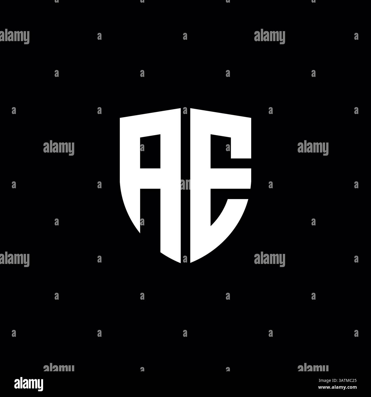 Letter ae or ea logo template Stock Vector
