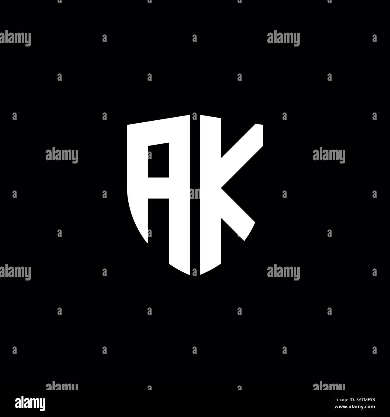 Letter ak or ka logo template Stock Vector