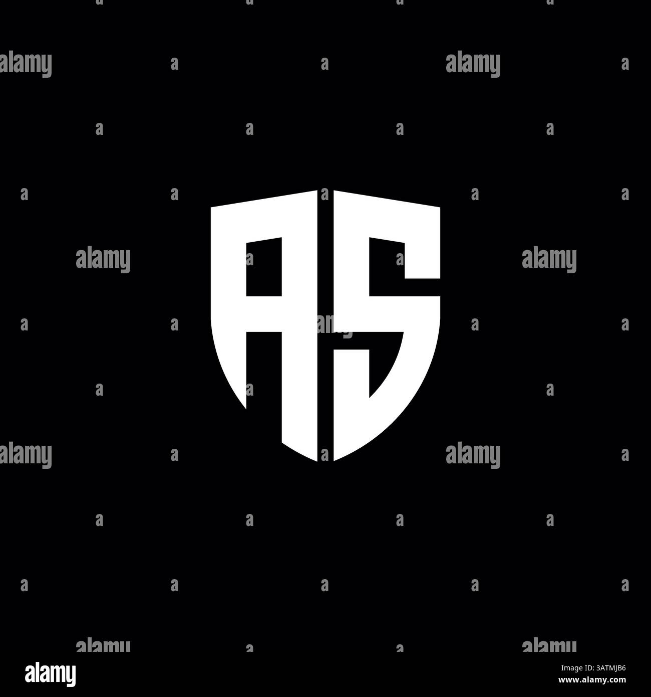 Letter as or sa logo template Stock Vector