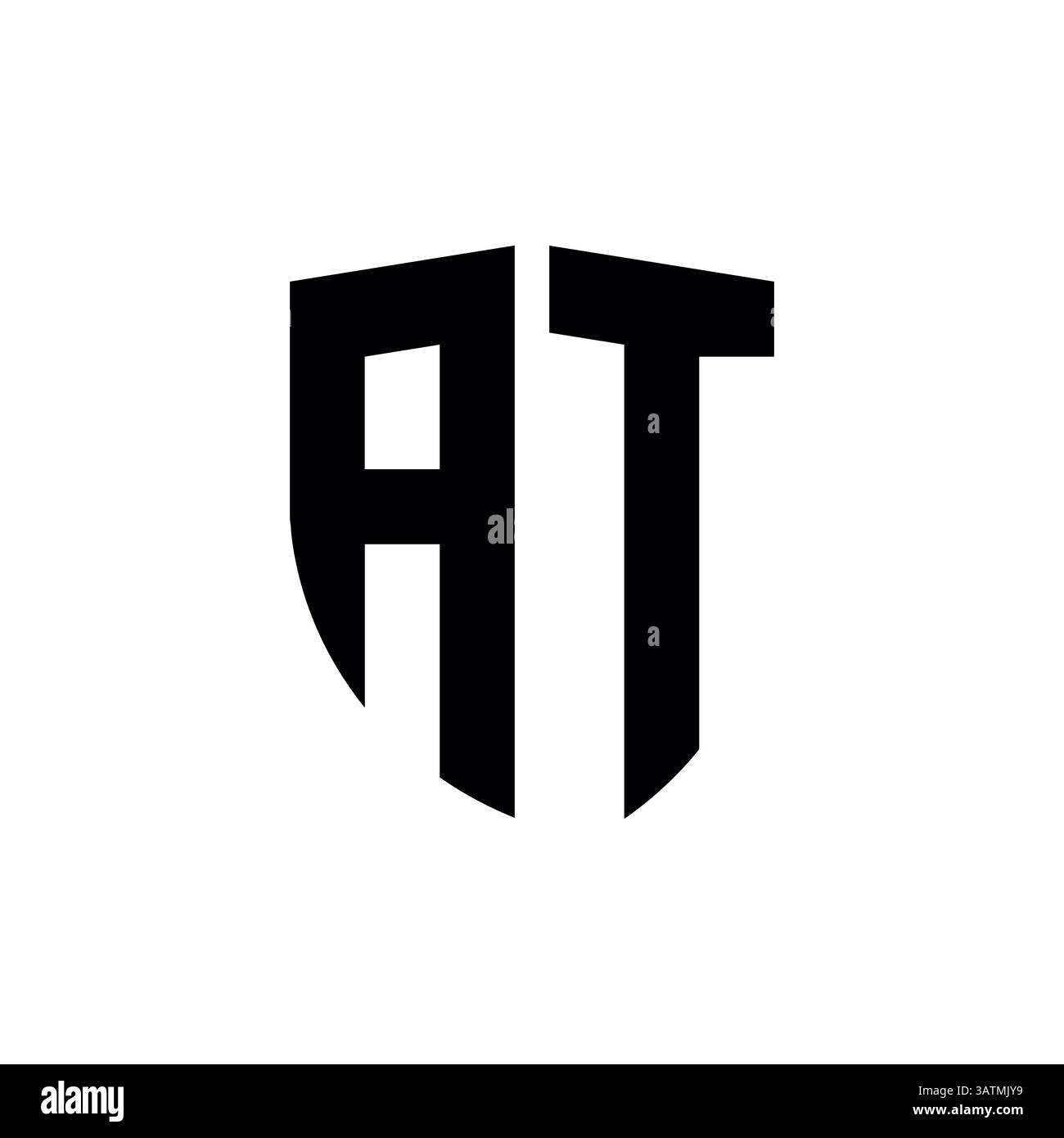Letter at or ta logo template Stock Vector
