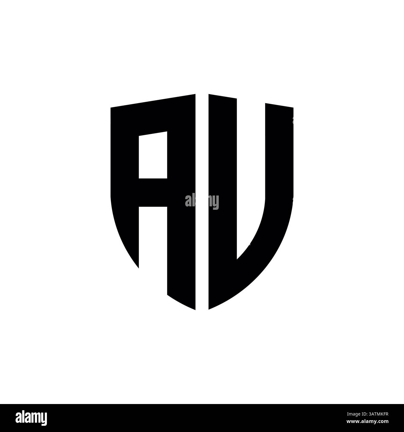 Letter au or ua logo template Stock Vector