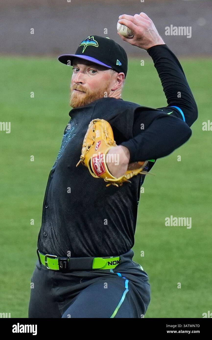 Rob Rasmussen Baseball Tampa Bay Rays' Drew Rasmussen pitches to the New York Yankees during ...
