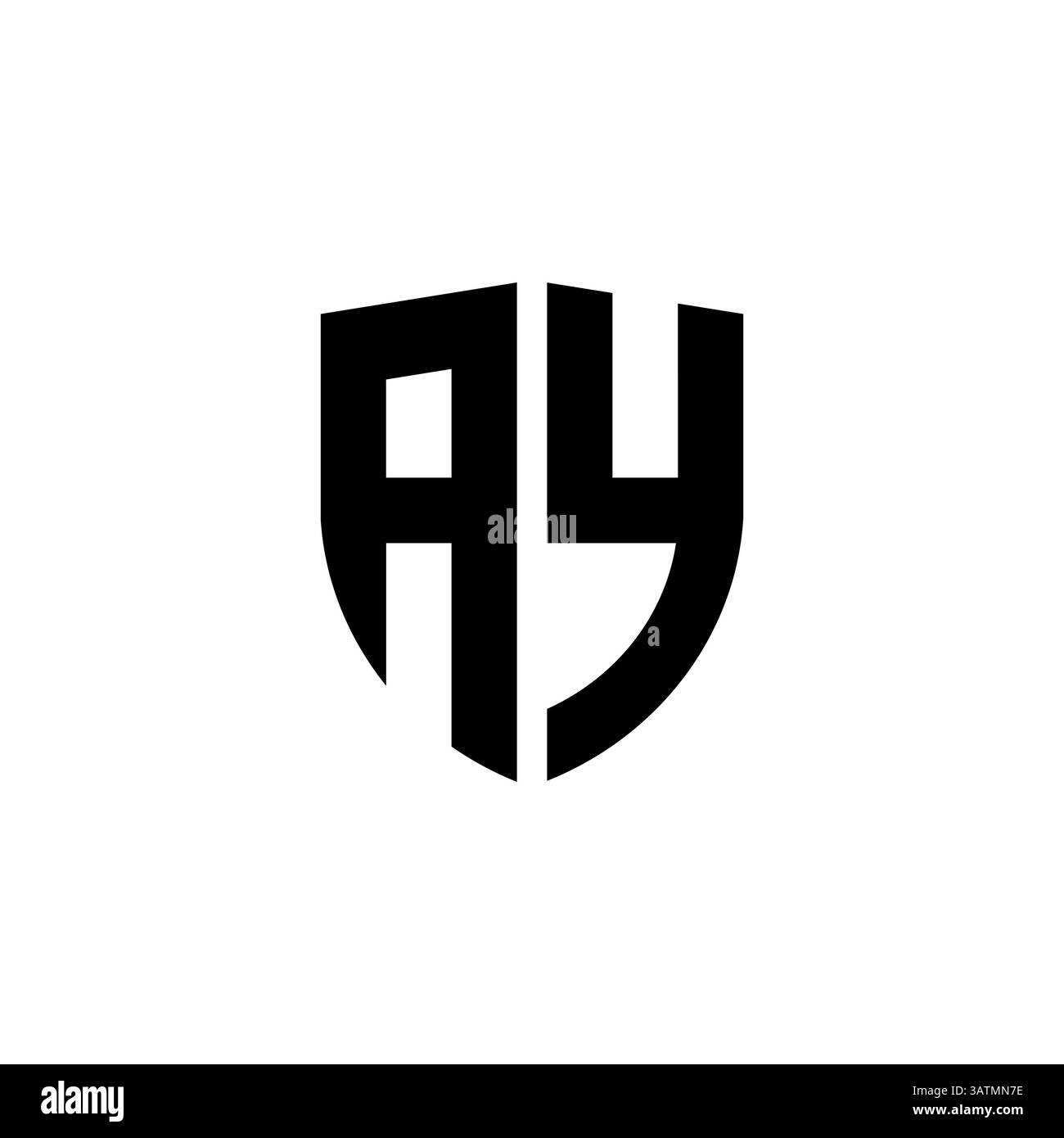 Letter ay or zy logo template Stock Vector