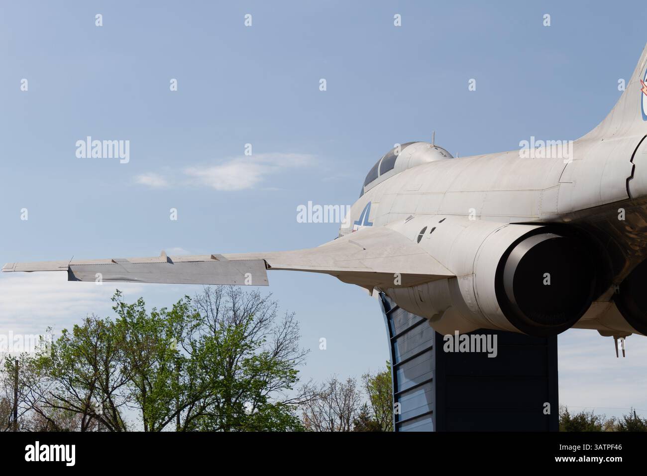 A striking rear view of a United States Air Force F-101 Voodoo jet ...