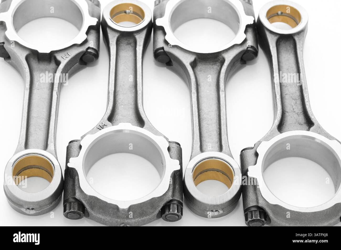 Engine Part Rods Four connecting rods - spare parts of a disel engine Stock Photo - Alamy