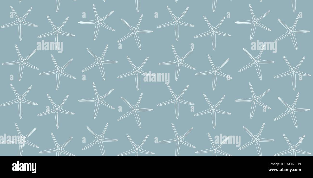 Sea shells, fossils and mollusks seamless pattern Stock Vector