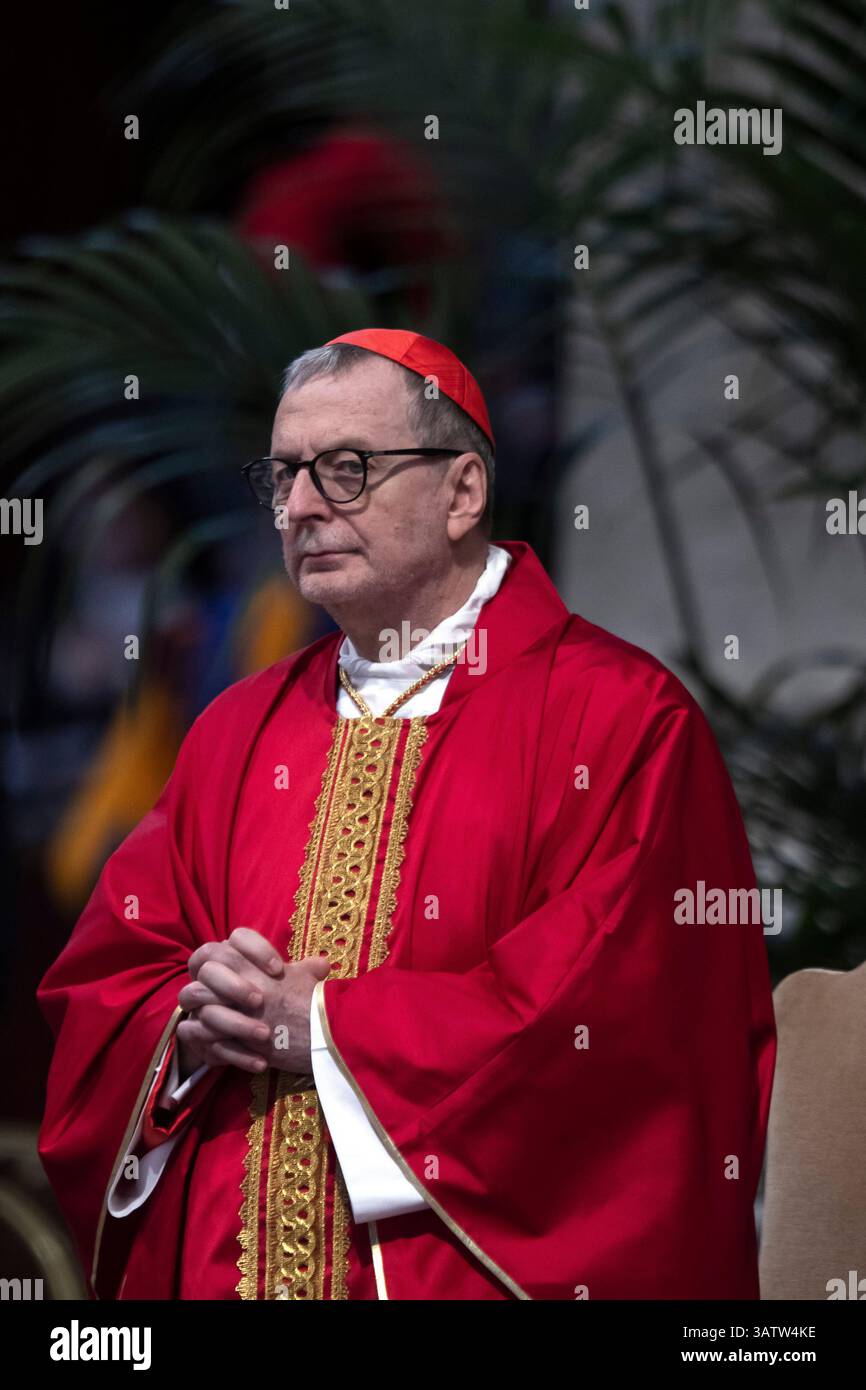 Vatican city, Vatican, 18 April 2025. Cardinal Claudio Gugerotti ...