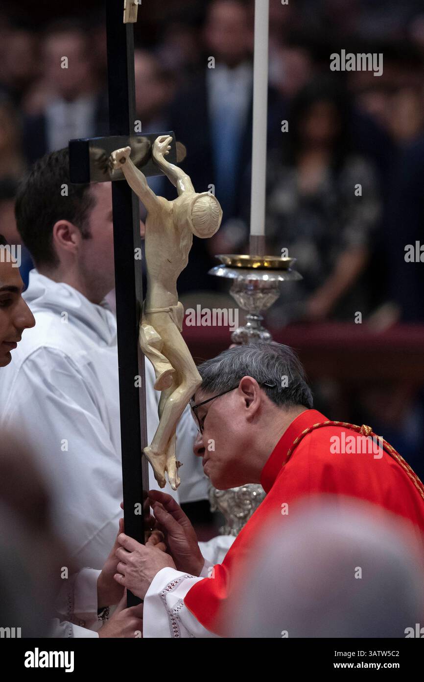 Vatican city, Vatican, 18 April 2025. Cardinal Luis Antonio Gokim Tagle ...