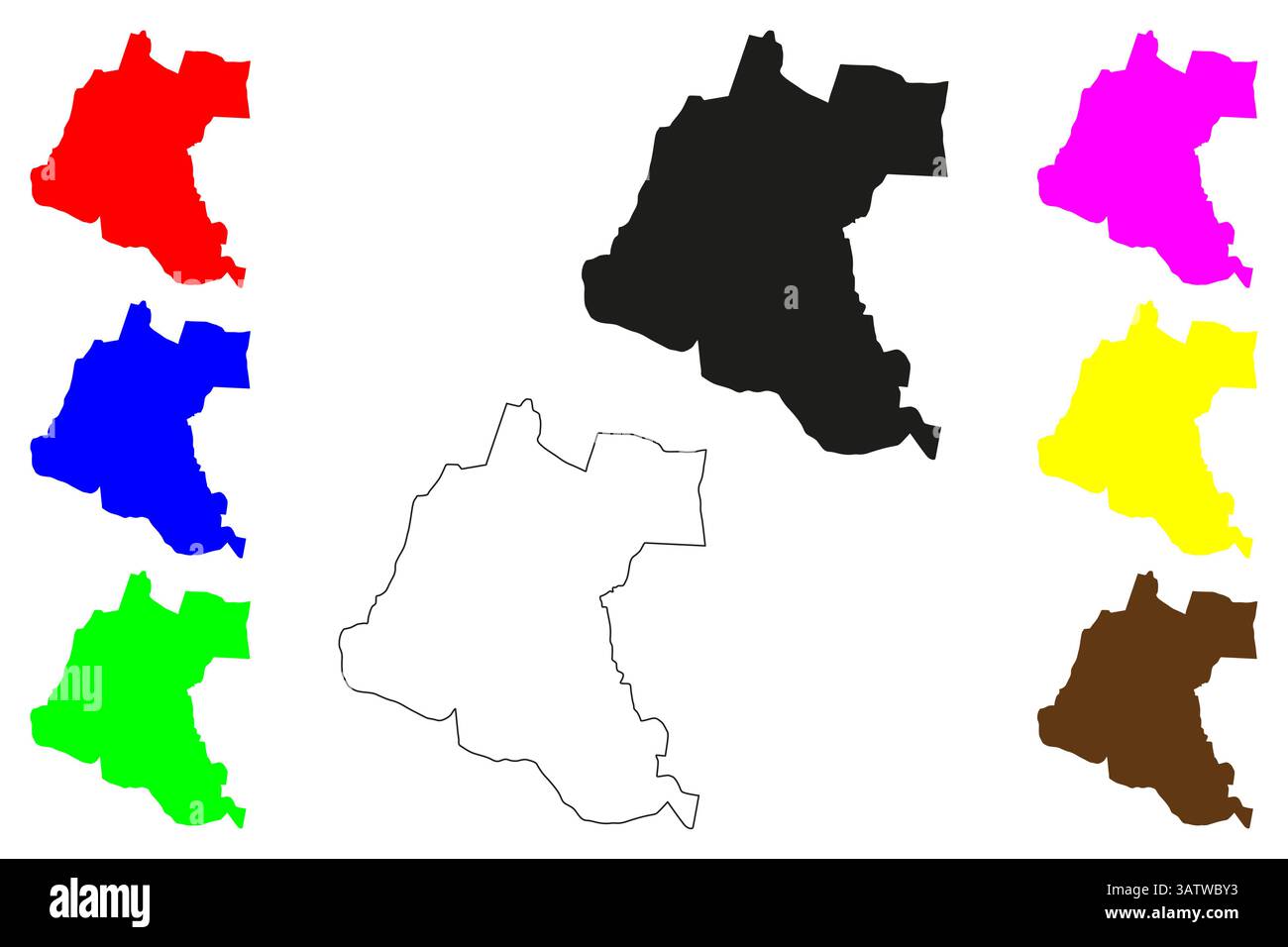 Kolar city (Republic of India, State of Karnataka) map vector illustration, scribble sketch Kolar map Stock Vector