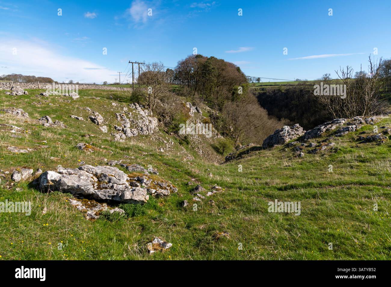 Deepdale nature reserve near Buxton in the  Peak District, Derbyshire, England. Stock Photo