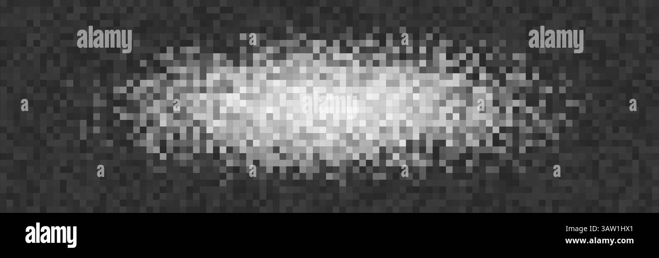 Large horizontal pixelated censor bar in grayscale, full-width blur for ...