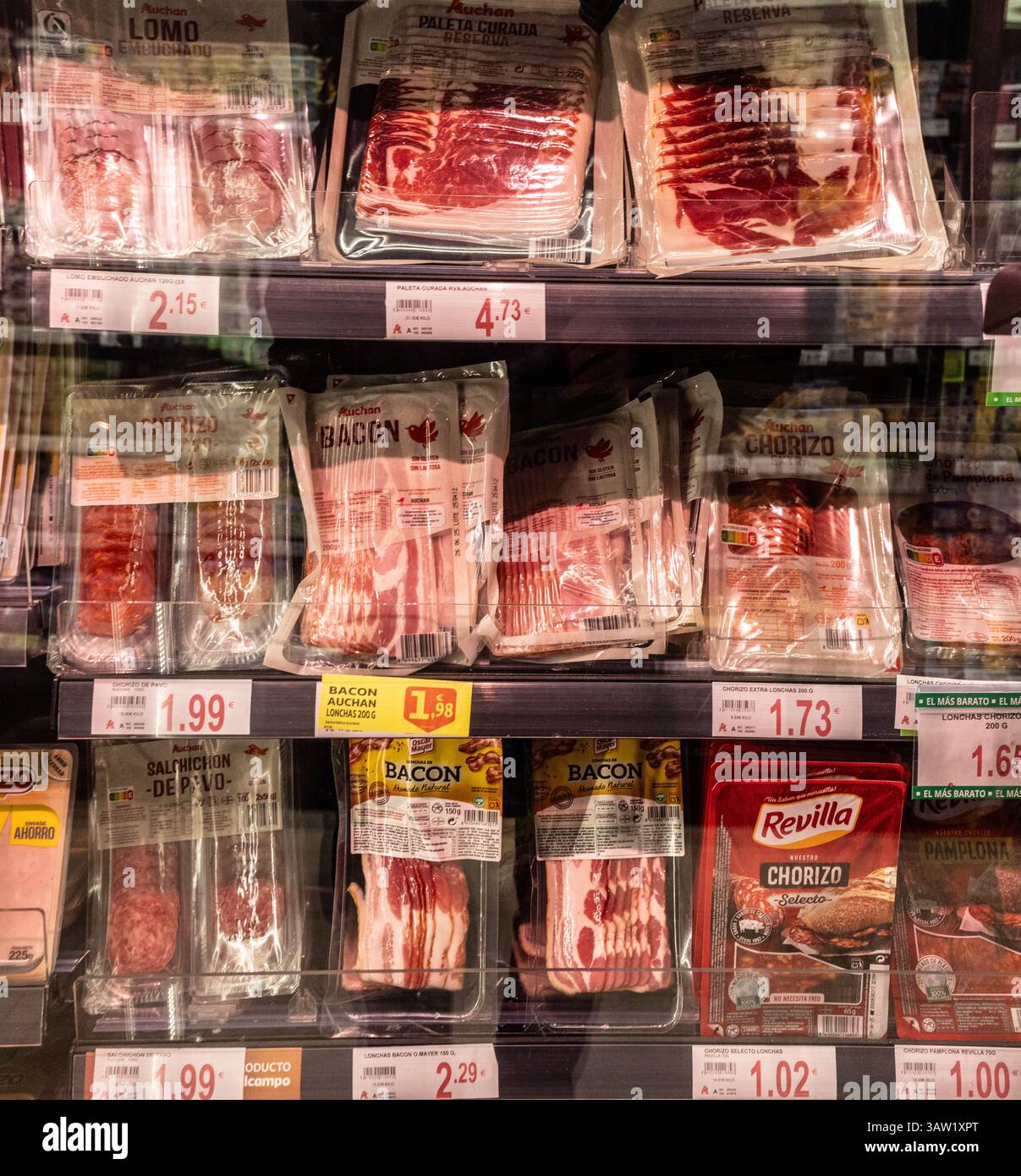 A Supermarket Selling Meat In Madrid Spain As From Today 19th April a-supermarket-selling-meat-in-madrid-spain-as-from-today-19th-april