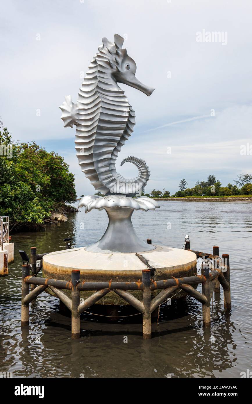 Seahorse, official city status symbol, Miri, Malaysia Stock Photo
